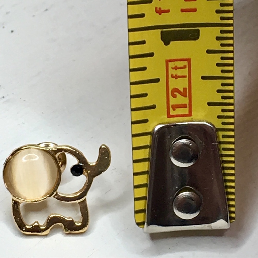 Lucky  Baby Elephant Earrings - Picture 8 of 9
